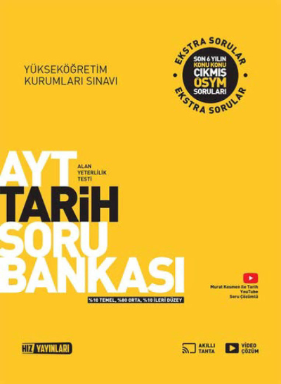 AYT Tarih Soru Bankası Hız Yayınları Fotokopi GO - Tüm Sınavlarda Daha İleriye