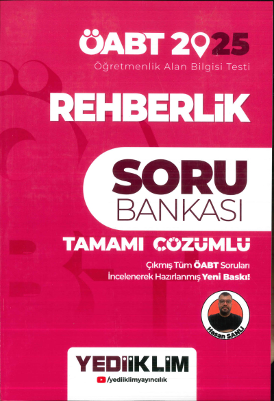 2025 ÖABT Rehberlik Tamamı Çözümlü Soru Bankası Yediiklim Yayınları Fotokopi GO - Tüm Sınavlarda Daha İleriye