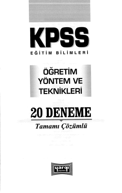 ÖYT 20 Lİ DENEME Fotokopi GO - Tüm Sınavlarda Daha İleriye