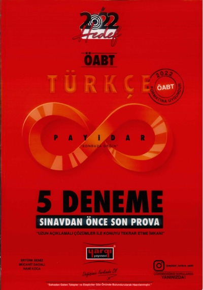 PAYİDAR 5 DENEME SINAVDAN ÖNCE SON PROVA Fotokopi GO - Tüm Sınavlarda Daha İleriye