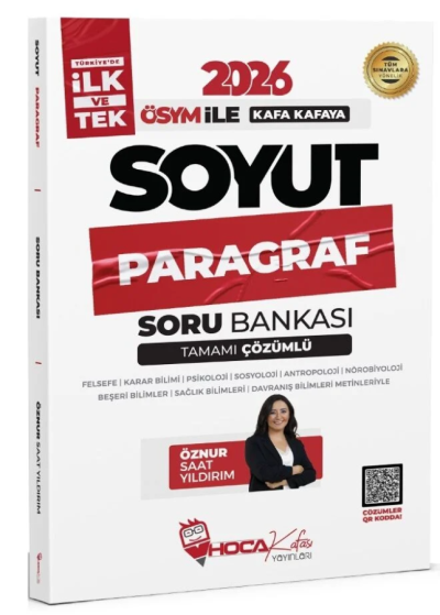 2026 Soyut Paragraf Soru Bankası Çözümlü - Öznur Saat Yıldırım Hoca Kafası Yayınlar Fotokopi GO - Tüm Sınavlarda Daha İleriye