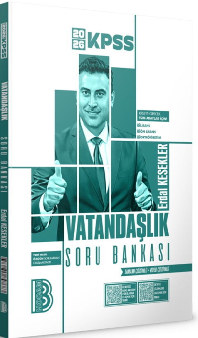 2026 KPSS Vatandaşlık Tamamı Video Çözümlü Soru Bankası Benim Hocam Yayınları Fotokopi GO - Tüm Sınavlarda Daha İleriye