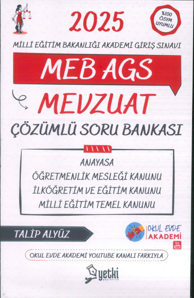 2025 MEB AGS Mevzuat Çözümlü Soru Bankası Yetki Kitap Fotokopi GO - Tüm Sınavlarda Daha İleriye