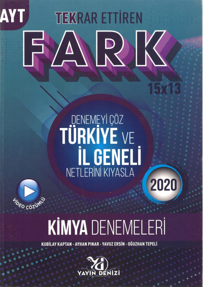 AYT Kimya Fark Tekrar Ettiren 15 x 13 Denemesi Fotokopi GO - Tüm Sınavlarda Daha İleriye