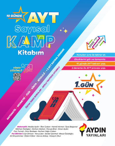 AYT Sayısal Kamp Kitabım Aydın Yayınları Fotokopi GO - Tüm Sınavlarda Daha İleriye