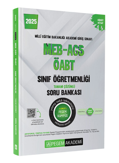 2025 MEB-AGS-ÖABT Sınıf Öğretmenliği Tamamı Çözümlü Soru Bankası Pegem Yayınları Fotokopi GO - Tüm Sınavlarda Daha İleriye