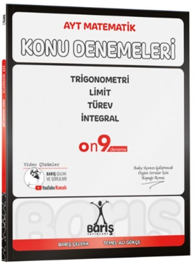 AYT Matematik Trigonometri Limit Türev İntegral Konu Denemeleri Barış Yayınları Fotokopi GO - Tüm Sınavlarda Daha İleriye