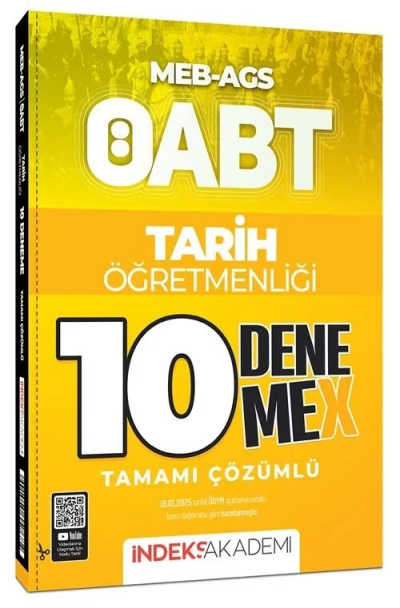 2025 ÖABT MEB-AGS Tarih Öğretmenliği 10 DenemeX Çözümlü İndeks Akademi Yayıncılık Fotokopi GO - Tüm Sınavlarda Daha İleriye