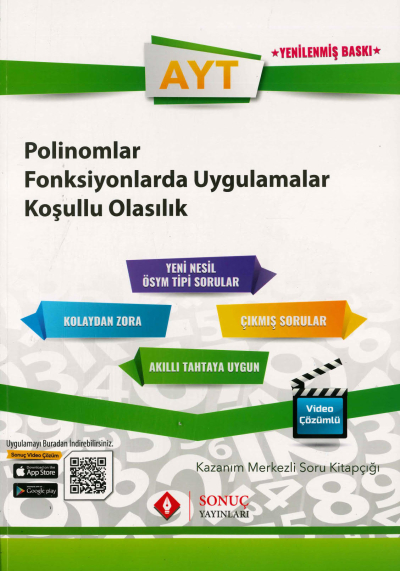 AYT POLİNOMLAR FONKSİYONLARDA UYGULAMALAR KOŞULLU OLASILIK SORU KİTAPÇIĞI Fotokopi GO - Tüm Sınavlarda Daha İleriye