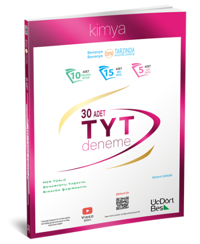 TYT Kimya 30lu Deneme Üç Dört Beş Yayınları