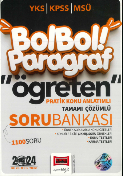 BOL BOL PARAGRAF ÖĞRETEN PRATİK KONU ANLATIMLI TAMAMI ÇÖZÜMLÜ SORU BANKASI Fotokopi GO - Tüm Sınavlarda Daha İleriye