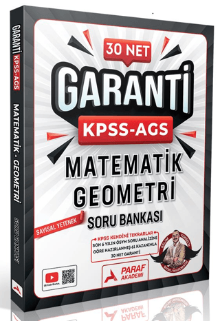 KPSS AGS Matematik - Geometri Garanti KPSS Soru Bankası Paraf Yayınları Fotokopi GO - Tüm Sınavlarda Daha İleriye