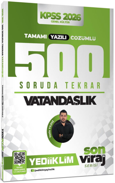 2026 KPSS Vatandaşlık Son Viraj Serisi Tamamı Yazılı Çözümlü 500 Soruda Genel Tekrar Kampı Yediiklim Yayınları Fotokopi GO - Tüm Sınavlarda Daha İleriye
