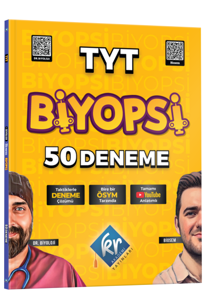 TYT Biyopsi 50 Biyoloji Denemesi KR Akademi Yayınları Fotokopi GO - Tüm Sınavlarda Daha İleriye