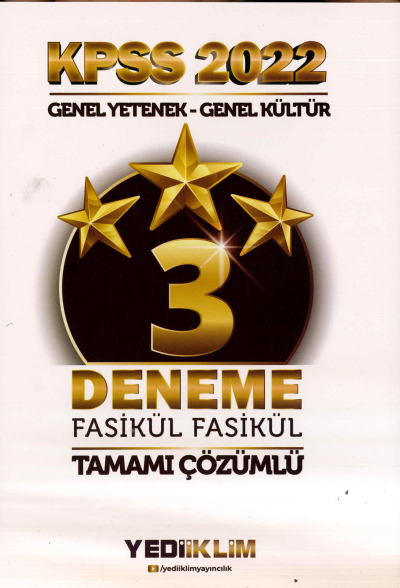 3 DENEME TAMAMI ÇÖZÜMLÜ TÜM DERSLER Fotokopi GO - Tüm Sınavlarda Daha İleriye
