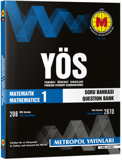 YÖS Matematik 1 Konu Özetli Soru Bankası Orta Seviye Metropol Yayınları Fotokopi GO - Tüm Sınavlarda Daha İleriye