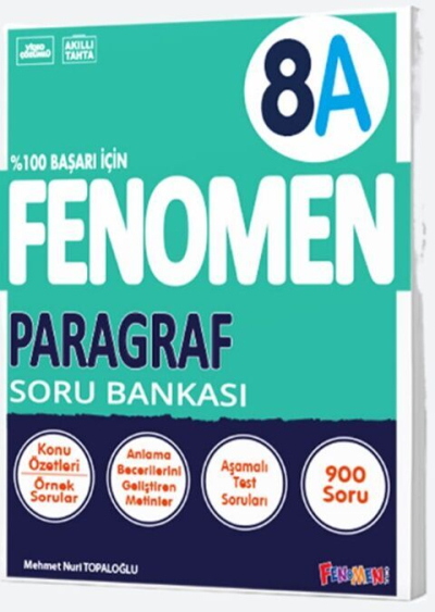 8. Sınıf Paragraf A Fenomen Soru Bankası Fenomen Okul Yayınları Fotokopi GO - Tüm Sınavlarda Daha İleriye