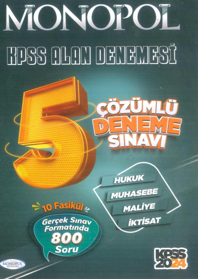 2024 KPSS A Grubu Tamamı Çözümlü Fasikül 5 Deneme Sınavı Monopol Yayınları Fotokopi GO - Tüm Sınavlarda Daha İleriye