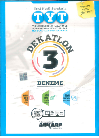 TYT DEKATLON 3 DENEME Fotokopi GO - Tüm Sınavlarda Daha İleriye