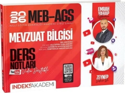 2026 MEB-AGS Mevzuat Bilgisi Video Ders Notları İndeks Akademi Yayıncılık Fotokopi GO - Tüm Sınavlarda Daha İleriye