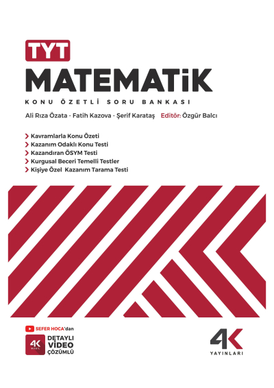 TYT Matematik Konu Özetli Soru Bankası 4K Yayınları Fotokopi GO - Tüm Sınavlarda Daha İleriye