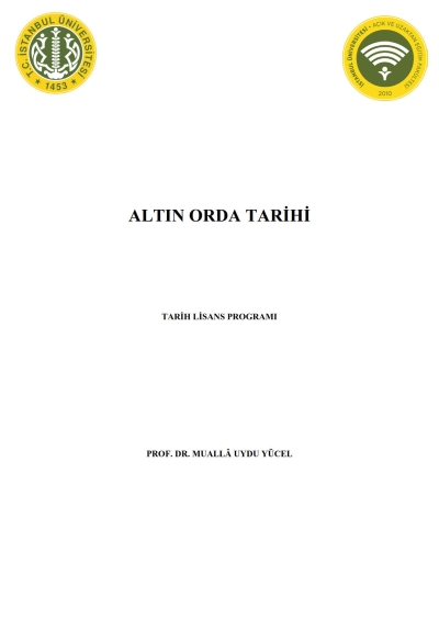 Altın Orda Tarihi (Lisans Programı) Fotokopi GO - Tüm Sınavlarda Daha İleriye