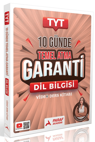 YKS TYT Dil Bilgisi Türkçenin Matematiği 10 Günde Temel Atma Garanti Video Ders Kitabı - Gamze Özdin Paraf Akademi Yayınları Fotokopi GO - Tüm Sınavlarda Daha İleriye