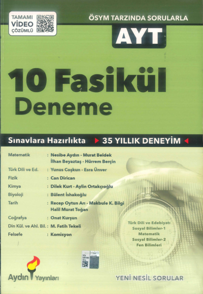 AYT 10 FASİKÜL DENEME Fotokopi GO - Tüm Sınavlarda Daha İleriye