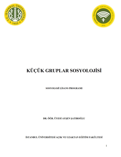 Küçük Gruplar Sosyolojisi Fotokopi GO - Tüm Sınavlarda Daha İleriye