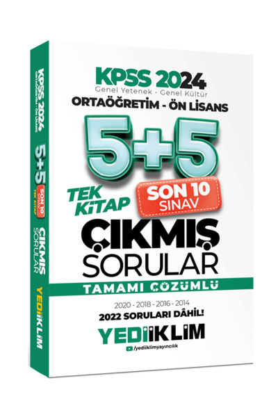 Ortaöğretim - Ön Lisans Tamamı Çözümlü 5+5 Çıkmış Sorular Tek Kitap (2014-2022) Fotokopi GO - Tüm Sınavlarda Daha İleriye