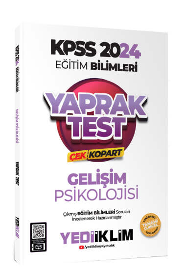 2024 KPSS Eğitim Bilimleri Gelişim Psikolojisi Çek Kopart Yaprak Test Fotokopi GO - Tüm Sınavlarda Daha İleriye