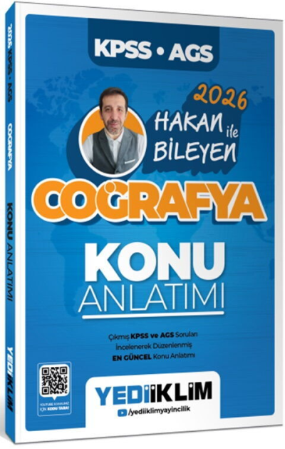 2026 KPSS AGS Coğrafya Konu Anlatımı -Hakan Bileyen Yediiklim Yayınları