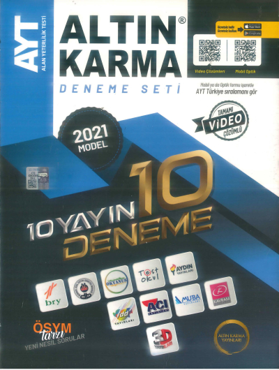 AYT 10 YAYIN 10 DENEME Fotokopi GO - Tüm Sınavlarda Daha İleriye