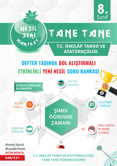 8. Sınıf T. C. İnkılap Tarihi ve Atatürkçülük Tane Tane Soru Bankası Nartest Yayınları Fotokopi GO - Tüm Sınavlarda Daha İleriye