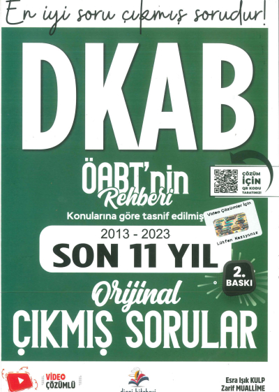 DKAB ÖABT'NİN REHBERİ 2013-2023 ORJİNAL ÇIKMIŞ SORULAR Fotokopi GO - Tüm Sınavlarda Daha İleriye
