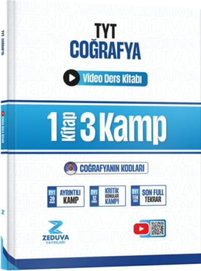 Coğrafyanın Kodları TYT Coğrafya 1 Kitap 3 Kamp Video Ders Kitabı Zeduva Yayınları Fotokopi GO - Tüm Sınavlarda Daha İleriye